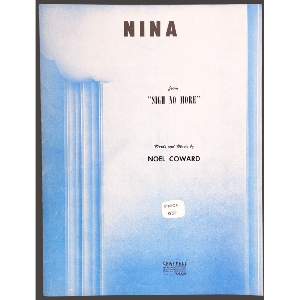 Vintage Nina Sheet Music Noel Coward Sigh No More Musical England London 1945